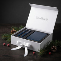 Boîte cadeau en carton pliable magnétique de luxe, personnalisable avec logo, recyclable, avec ruban en papier rose rouge UV, éponge, bougie, style écologique