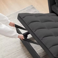 Canapé-Lit Futon Convertible en Velours pour Chambre et Salon, Banquette-Lit Fauteuil Pliant Deux Places en Gros