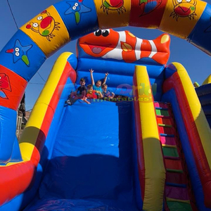 Castillo inflable con tobogán para fiestas infantiles, diseño de pez payaso, para fiestas al aire libre. - Product Image 6