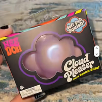 Jouet nuage moelleux à remontée lente, balle anti-stress nuage translucide en gelée, mini fidget pour les doigts pour soulager le stress