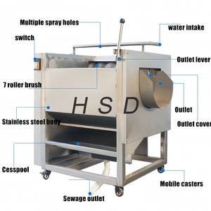 Machine automatique de nettoyage et de pelage de légumes (cassave, pomme de terre, carotte, <span class=keywords><strong>gingembre</strong></span>) et de fruits - Product Image 2