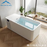 Baignoire de plongeon froid en acrylique ODM OEM avec écran tactile WiFi, éclairage LED et jets de massage