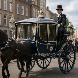 Chariot de Mariage Sans Chevaux pour Visites Touristiques, Nouveau Design, Fonctionnant sur Batterie, Style Royal Classique - Product Image 3