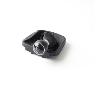 Poignée de levier de vitesse en cuir pour voiture, 5 ou 6 vitesses, pour Volkswagen Golf 5, design ergonomique - Product Image 4