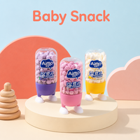 Aimo Fruity Baby Cookie Beans, poudre de protéines, probiotiques, collation saine pour enfants, goût sucré, texture semi-molle, 16g, boîte à gouttes