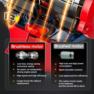 21V tuốc nơ vít điện đặt không dây công cụ tự làm với động cơ không chổi than pin <span class=keywords><strong>Lithium</strong></span> <span class=keywords><strong>ion</strong></span> biến tốc độ Bộ gõ khoan - Product Image 4