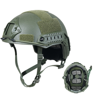 Casco FRP rápido, equipo de equitación al aire libre, entrenamiento de campo, casco táctico de fibra de vidrio rápido con suspensión ajustable y almohadillas EPP
