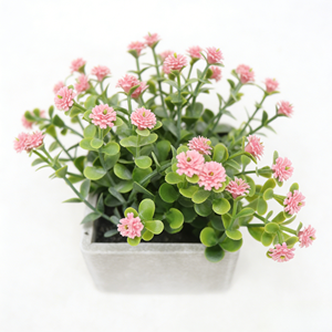 Piante Artificiali di Gypsophila <span class=keywords><strong>in</strong></span> Vaso di Carta, Decorazioni <span class=keywords><strong>Rosa</strong></span> Soffici, Fiori <span class=keywords><strong>Rosa</strong></span>, Affascinante Decorazione per la Casa - Product Image 5