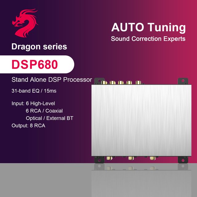 AUDIOWINNER DSP680 Class D 6-Channel Custom Multi-Function Digital Signal Processor for Car Amplifier