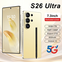 Smartphone S26 ULTRA 5G avec écran de 7,3 pouces, appareil photo 108MP, batterie 7800mAh, double SIM, 1 To de ROM, état d'origine