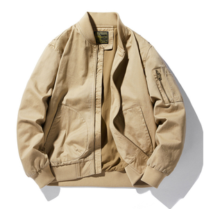 Loose-fitting Trendy Mandarin Collar Bomber Windbreaker Flight Jacket Trendy Jacket - Product Image 3