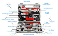 PEXMARTOOLS Kit multifonctionnel de réparation de vélo à prise professionnelle de 44 pièces avec boîte à outils d'outils pour la maison