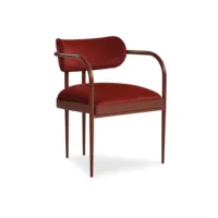 Chaise de salle à manger rembourrée avec accoudoirs, chaise de salle à manger rembourrée, chaise d'appoint confortable pour salle à manger et salon