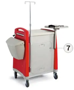 Hospital Cart Trolley HOCHEY MEDICAL Crash Cart PP Mobile Abs Drugs Hospital Medical Plastic PP Emergency Cart Trolley For Clinic