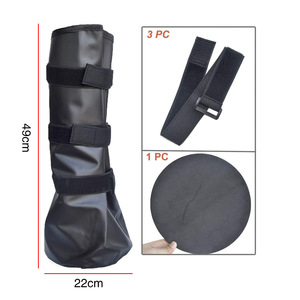 Bota de remojo para herraduras, bolsa de tratamiento terapéutico, base de 20 cm, altura de 49 cm, material de PVC, para el tratamiento de pezuñas de caballos - Product Image 2