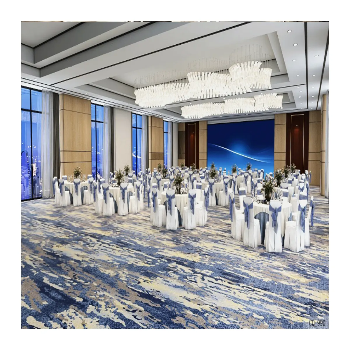 Tapete luxuoso de lã Akminster para sala de banquetes, sala de casamento, teatro, hotel, parede a parede, tapete luxuoso, preço de fábrica