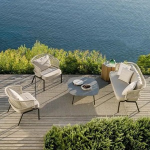 Hot Selling Garden Furniture Lounge Set Villa Leisure Pe <b>rattan</b> Aluminum Alloy <b>Sofa</b> Outdoor Lounge Sectional <b>Sofa</b> Furniture Set - Product Image 4