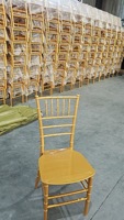 Chaises de banquet empilables en plastique doré pour mariage, hôtel et fête, capacité 660 lbs, vente en gros d'usine