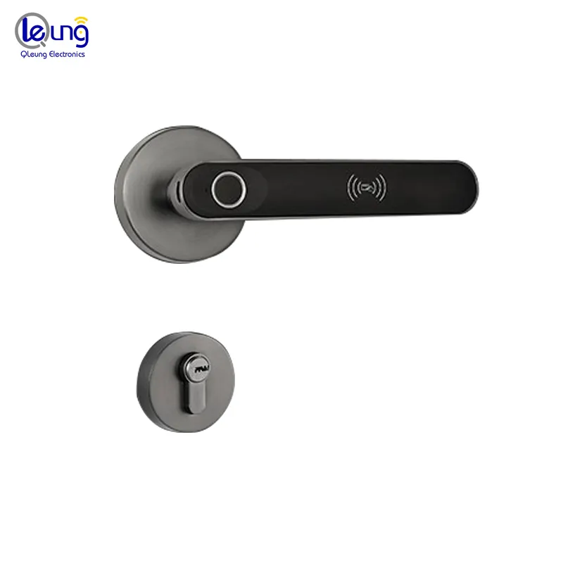 Pegangan Kamar Tidur Kunci Pintu Pintar Bluetooth Biometrik Sidik Jari Cetak Kontrol Aplikasi Tuya Pintar Kunci Kartu Kunci RFID