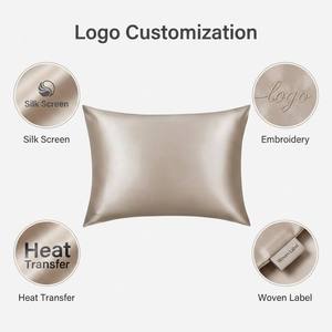Professional OEM ODM Luxury Silk Pillowcase Set <strong>Personalised</strong> Embroidery Logo Custom Color and Size <strong>Pillow</strong> <strong>case</strong> - Product Image 4