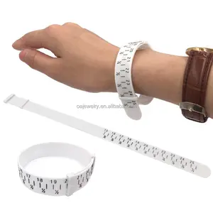 高品质美英尺寸测量珠宝工具手链带塑料可调手镯腕表