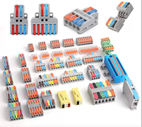 Bloc de bornes électriques à connexion rapide de type levier à fil poussoir en laiton/cuivre 600V, étamé, pour usage industriel et réparation de câblage domestique/DIY