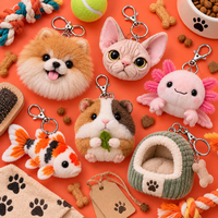 Nouvel Arrivage Breloques en Peluche pour Magasins d'Articles pour Animaux : Pomeranian, Chat Sphynx, Axolotl, Cochon d'Inde, Poisson Koi, Logo Personnalisé, Cadeaux de Détail, Vente en Gros