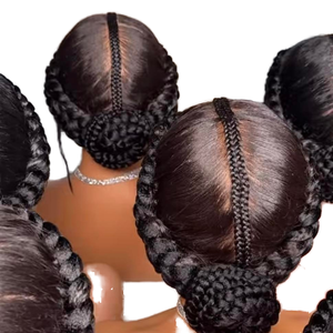 Parrucca Sintetica Naturale Nera per Trecce Box Braids, Bob Corto con Frontale in Pizzo per Donne, <span class=keywords><strong>Capelli</strong></span> Remy Marrone <span class=keywords><strong>Chiaro</strong></span> a Prezzo all'Ingrosso - Product Image 1