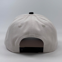 Casquette de camionneur en toile à 5 panneaux pour adultes, mode OEM, drapeau américain personnalisé, brodé deux tons, beige noir, casquettes de baseball, gorra d'été unisexe