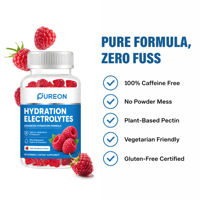 Gummies électrolytiques Pureon en marque propre, sans sucre, électrolytes, supplément alimentaire pour l'hydratation et la récupération musculaire