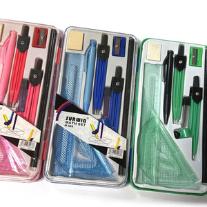 Haute qualité 11 pièces en plastique géométrie mathématique boîte école règle boussole ensemble pour les étudiants - Product Image 3