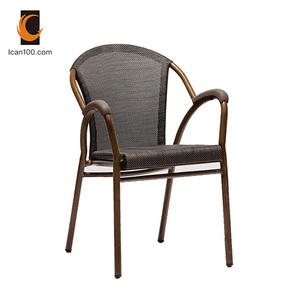 Moderno diseño de la venta caliente de bambú de Metal de hierro de jardín al aire libre uso sillones café Silla de comedor - Product Image 4