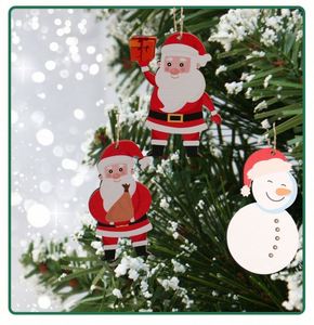 Adornos Colgantes de Madera Creativos para Navidad, con Diseño de Árbol y Muñeco de Nieve, Hechos a Mano, Estilo Caricatura, para la Temporada Festiva - Product Image 4