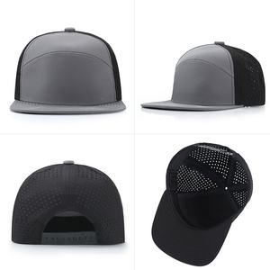 Casquette de baseball ZZB personnalisée en maille perforée au laser, séchage rapide, respirante, imperméable, à bord plat, avec corde de ventilation, image sportive - Product Image 4