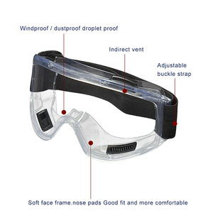 Lunettes de protection pour le ski, monture bleue transparente, lunettes de sécurité réglables pour le travail, le meulage et l'utilisation en extérieur - Product Image 5