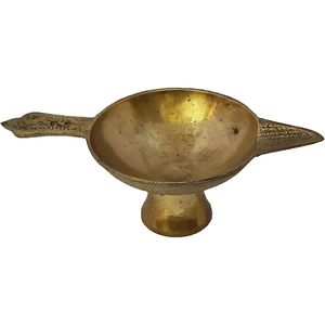 PARIJAT HANDICRAFT Indian Puja Brass <b>Oil</b> <b>Lamp</b> Golden Diya <b>Lamp</b> and Brass Diya for Party Lighting - Product Image 5
