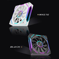 LOVINGCOOL Nouveau style Ventilateur RGB 6 broches à effet miroir infini pour PC de jeu, ventilateur de refroidissement CPU RGB pour boîtier ATX, OEM d'usine