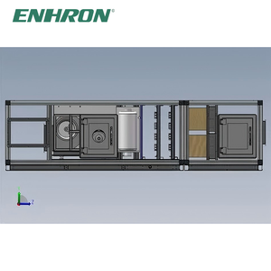 HVAC Hệ thống điều hòa không khí thông gió AHU loại thương mại kết hợp đơn vị xử lý không khí với bơm nhiệt hoặc máy làm lạnh - Product Image 3