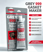 Pembuat Gasket RTV Abu-abu 999 85g Kualitas Industri Silikon Pasta Halus Sealant Perekat Perbaikan Mesin