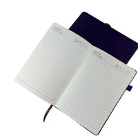 Cuaderno Promocional OEM A5 con Cubierta de PVC, Papel Reciclado, Encuadernación de Hojas Sueltas, Cierre Elástico, Porta Bolígrafos, Notas Diarias, Cubierta Rígida de Cuero