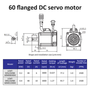 Kit de contrôle de moteur servo basse tension DS-C 48V 6/10A 200/400W 3000RPM IP65 0.637/1.27N.m pour robot - Product Image 5