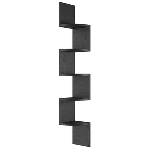 Support de <span class=keywords><strong>rangement</strong></span> mural en bois à cadre d'<span class=keywords><strong>angle</strong></span> flottant à 5 couches pour salle de bain cuisine salon stockage et affichage - Product Image 3