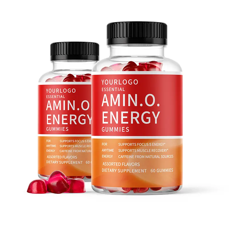 OEM/ODM label pribadi rantai bercabang energi asam amino untuk olahraga sebelum latihan energi Amino Gummies