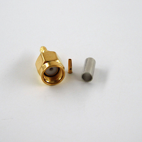 Câble d'antenne électrique RG316, connecteur coaxial RF à polarité inversée RP SMA mâle à sertir