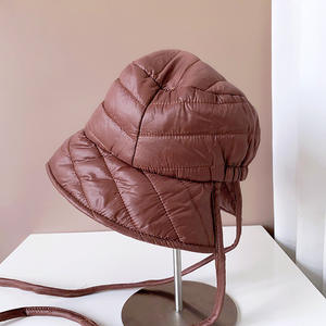 Chapeau de pêcheur d'hiver en coton à pinces pour femmes, <span class=keywords><strong>dos</strong></span> ouvert, mode froide. - Product Image 4