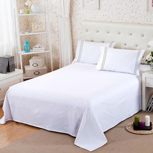 100% tessuto di <span class=keywords><strong>cotone</strong></span> bianco percalle rasatello tessuto di <span class=keywords><strong>puro</strong></span> <span class=keywords><strong>cotone</strong></span> biancheria da letto di <span class=keywords><strong>lenzuola</strong></span> - Product Image 3