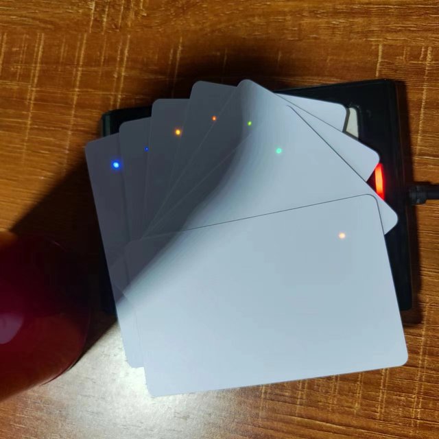 Printable 213 215 216 Rfid NFC Card with Led Light for Access Control Wristband Card/ Credit Card Cashless Payment