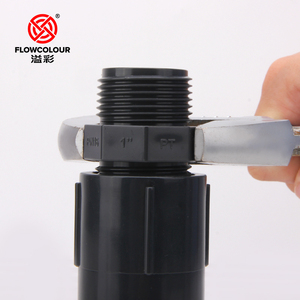 Flowcolour 1/2 "-2" uPVC niipple đôi nam chủ đề adpator PVC Ống núm vú Phụ kiện phù hợp núm vú nhựa cho nước - Product Image 5