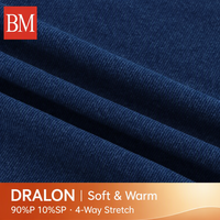 Tissu Dralon micro-côtelé de haute qualité, extensible dans les quatre sens, pour hauts de sous-vêtements thermiques
