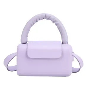 New fashion customized logo print beautiful girl cosmetic bag toiletry toto handbag Women Mini Small Square Bag Pvc Handbag